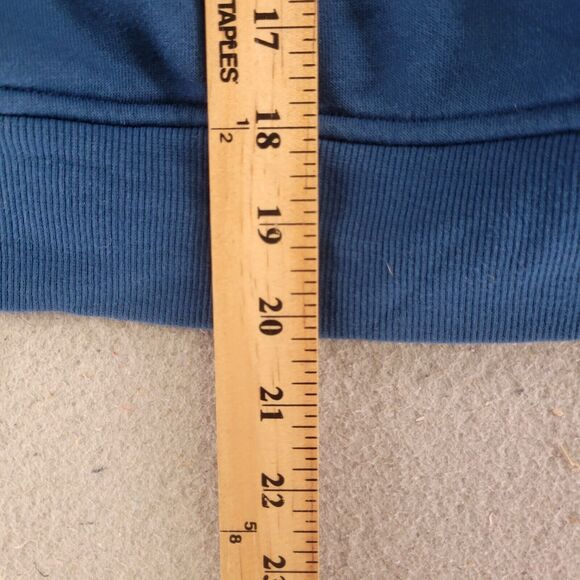 Adidas Crop Sweater Womens XS Blue Mock Neck Pocket Sweatshirt 1/4 Zip - Picture 8 of 8